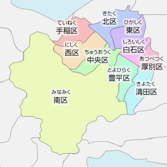 札幌市の地図