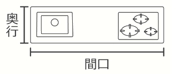 キッチンの奥行と間口