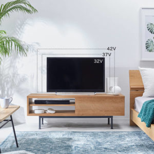 スチール脚付きテレビ台