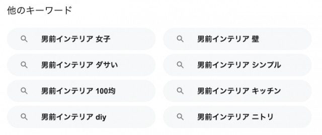 男前インテリアの関連キーワード