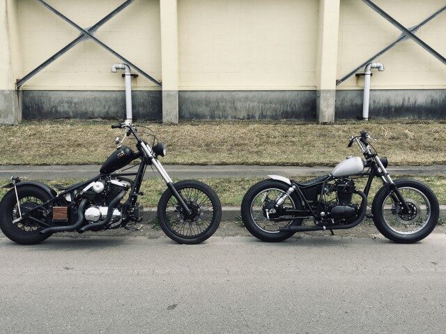 夫のバイクとわたしのバイク