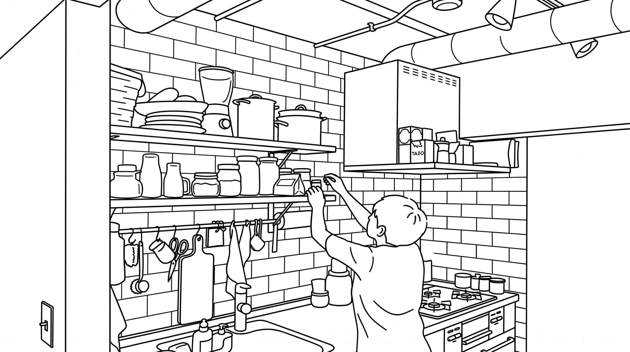 キッチン 吊り戸棚 代わり