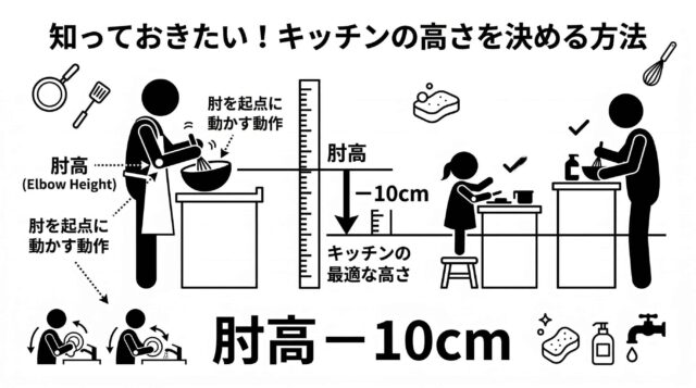 床から肘までの高さから割り出す